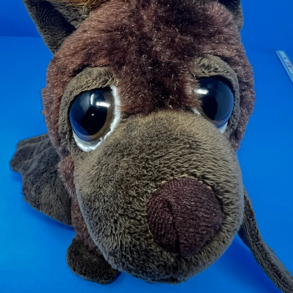 The Petting Zoo Bright Eyes Bat Plush 7 inch‎ Brown Bean Bag Stuffed Animal Toy